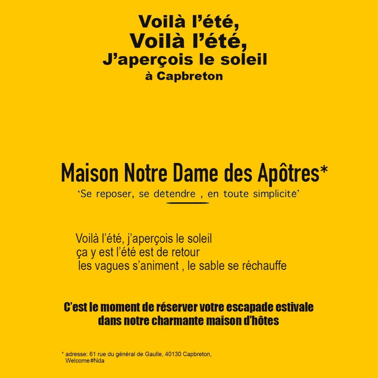 Maison Notre Dame Des Apotres Капбретон Екстериор снимка